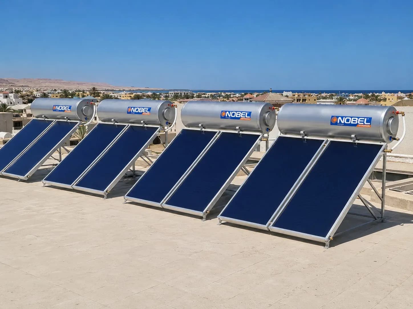NOBEL APOLLON solar water heater — genuine product from exclusive agent Aurora